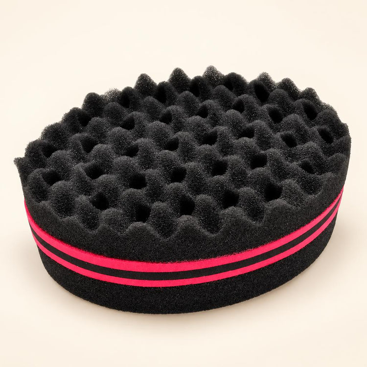 Wave-Shaped Double-Sided Sponge Hair Twist Brush